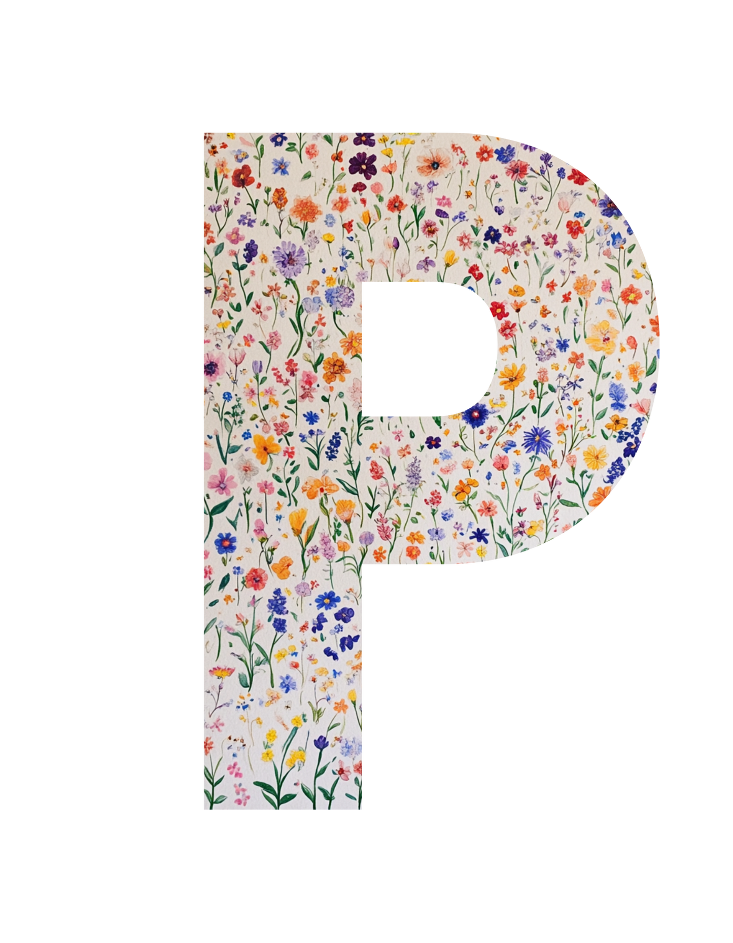 Wildflower Initial T-Shirt – Your Letter, Your Style