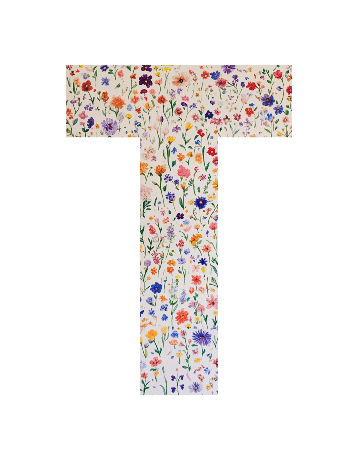 Wildflower Initial T-Shirt – Your Letter, Your Style