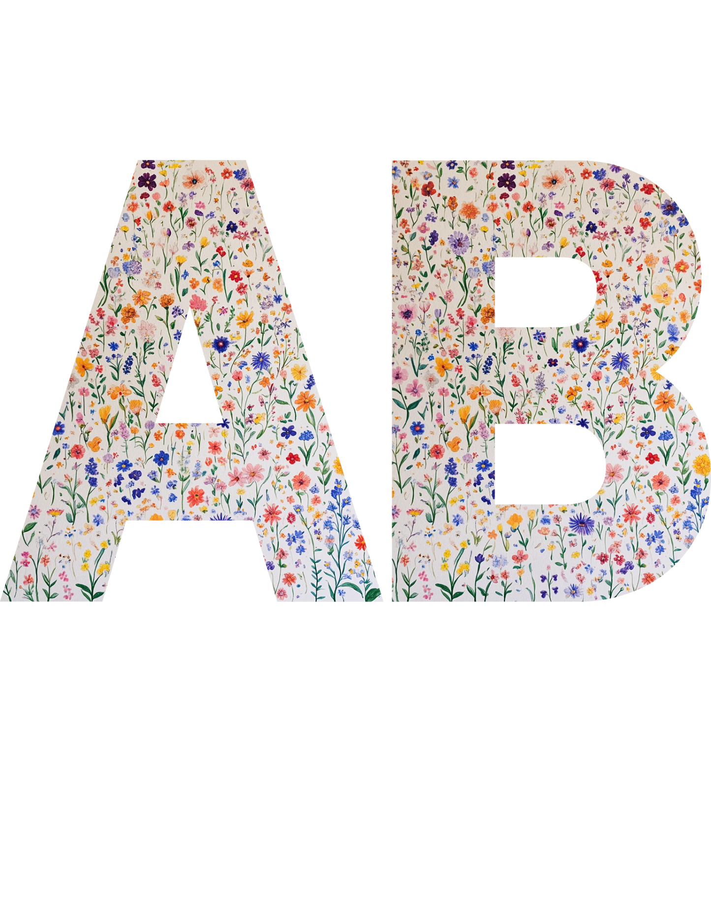 Personalised Wildflower Initials Supersoft Sweatshirt
