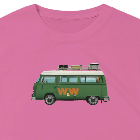 Unisex Couples Vintage Campervan hoodie, sweatshirt and t-shirt in blue, red, green, grey, black, brown, white, and beige – Serif & Co campervan couples clothing