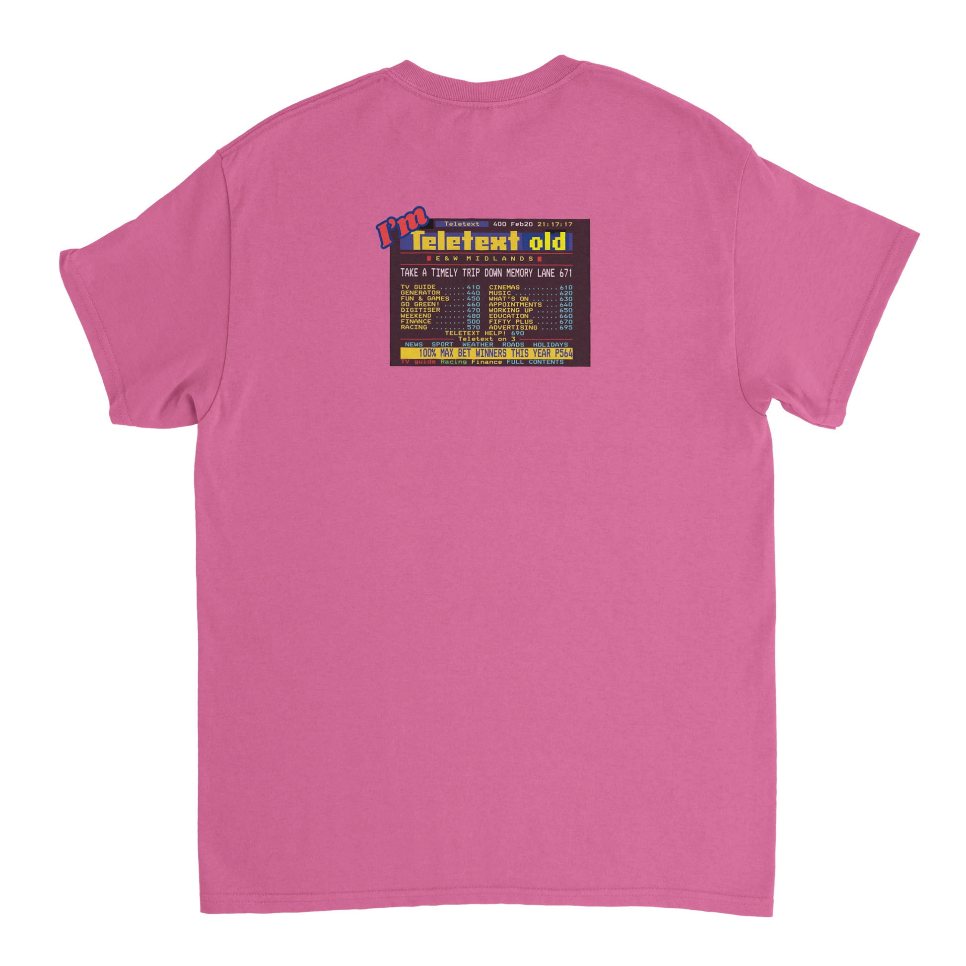 Unisex I;m Teletext Old hoodie, sweatshirt and t-shirt in blue, red, green, grey, black, brown, white, and beige – Serif & Co retro nostalgia clothing