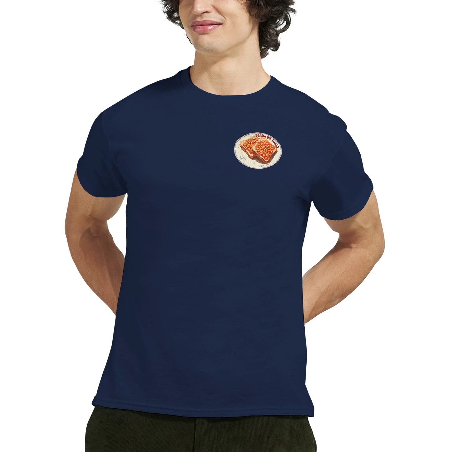 Unisex, retro, vintage style Beans hoodie, sweatshirt and t-shirt in blue, red, green, grey, black, brown, white, and beige – Serif & Co foodie clothing