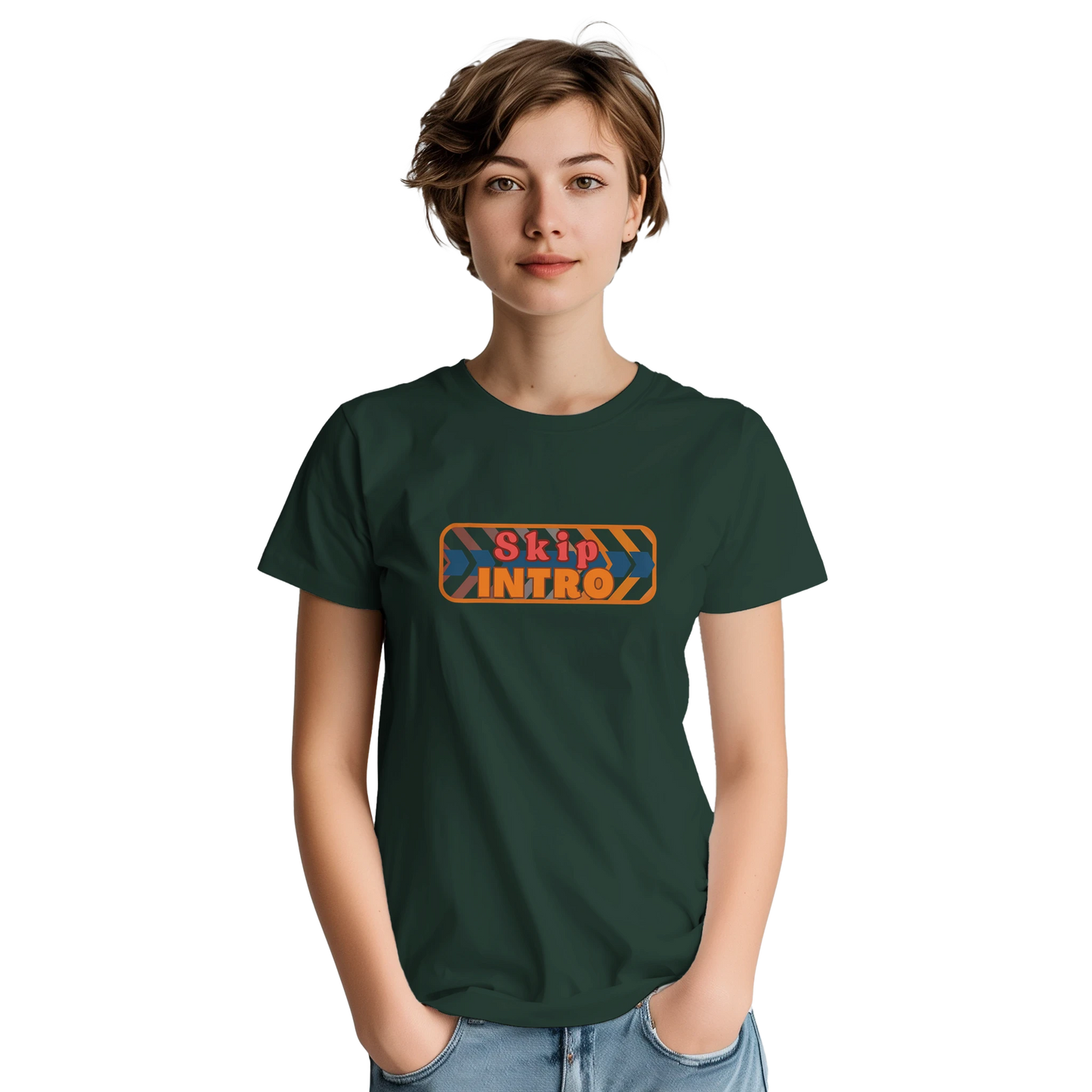 Unisex Skip Intro hoodie, sweatshirt and t-shirt in blue, red, green, grey, black, brown, white, and beige – Serif & Co slogan clothing