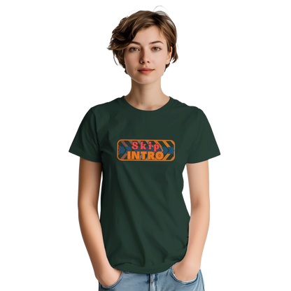 Unisex Skip Intro hoodie, sweatshirt and t-shirt in blue, red, green, grey, black, brown, white, and beige – Serif & Co slogan clothing