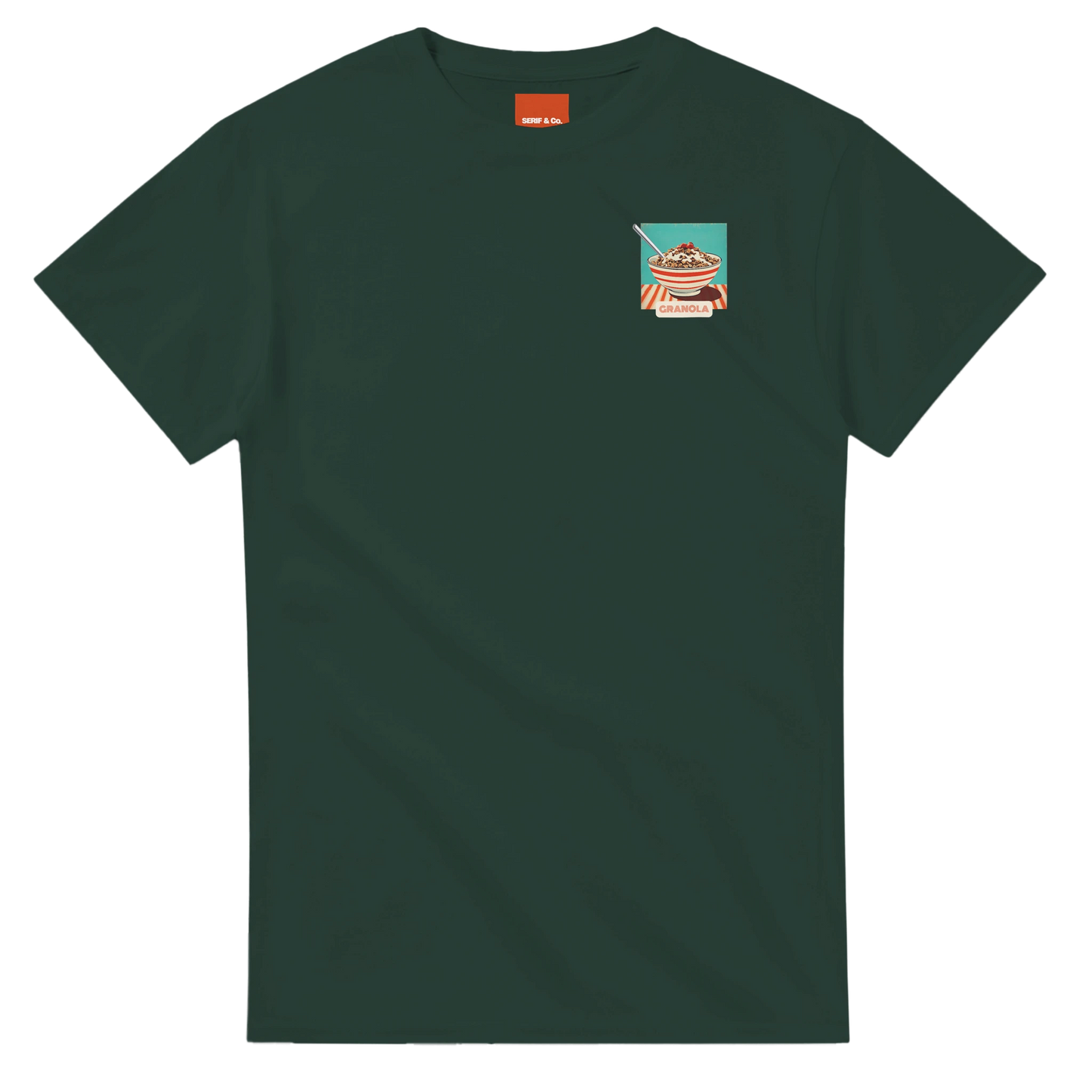 Unisex , retro, vintage,Granola hoodie, sweatshirt and t-shirt in blue, red, green, grey, black, brown, white, and beige – Serif & Co foodie slogan clothing