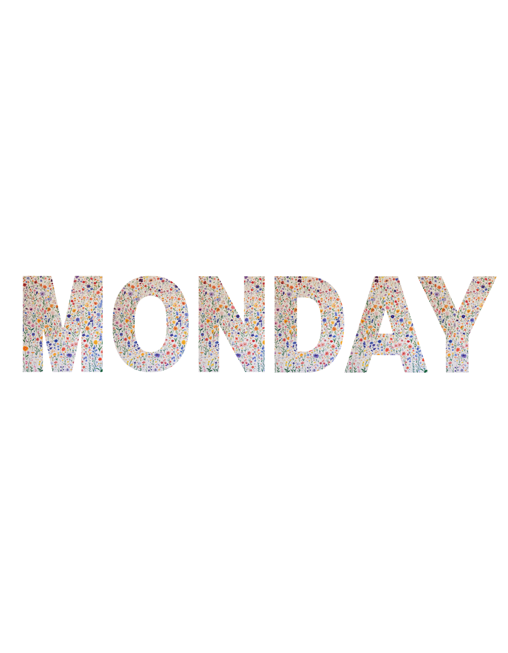 Unisex Wildflower Days of the Week hoodie, sweatshirt and t-shirt, Monday, Tuesday, Wednesday, Thursday, Friday, Saturday, Sundayin blue, red, green, grey, black, brown, white, and beige – Serif & Co wildflower clothing