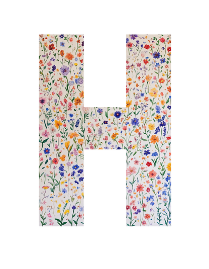 Unisex Wildflower Initials hoodie, personalised, personalise,, sweatshirt and t-shirt in blue, red, green, grey, black, brown, white, and beige – Serif & Co personalised wildflower clothing