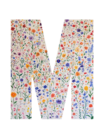 Unisex Wildflower Initials hoodie, personalised, personalise,, sweatshirt and t-shirt in blue, red, green, grey, black, brown, white, and beige – Serif & Co personalised wildflower clothing