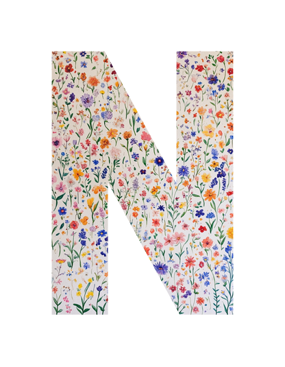 Unisex Wildflower Initials hoodie, personalised, personalise,, sweatshirt and t-shirt in blue, red, green, grey, black, brown, white, and beige – Serif & Co personalised wildflower clothing