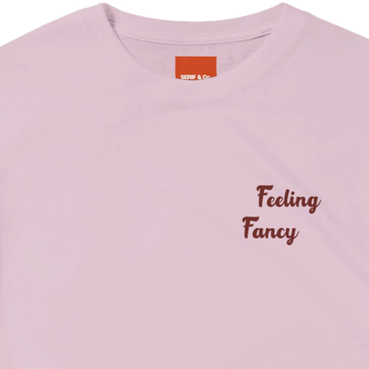 Unisex Fancy Lady, feeling fancy ogo, hoodie, sweatshirt and t-shirt in blue, red, green, grey, black, brown, white, and beige – Serif & Co slogan clothing