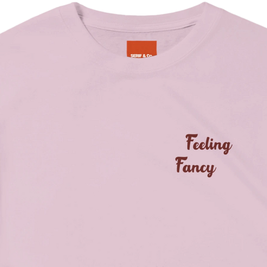 Unisex Fancy Lady, feeling fancy ogo, hoodie, sweatshirt and t-shirt in blue, red, green, grey, black, brown, white, and beige – Serif & Co slogan clothing