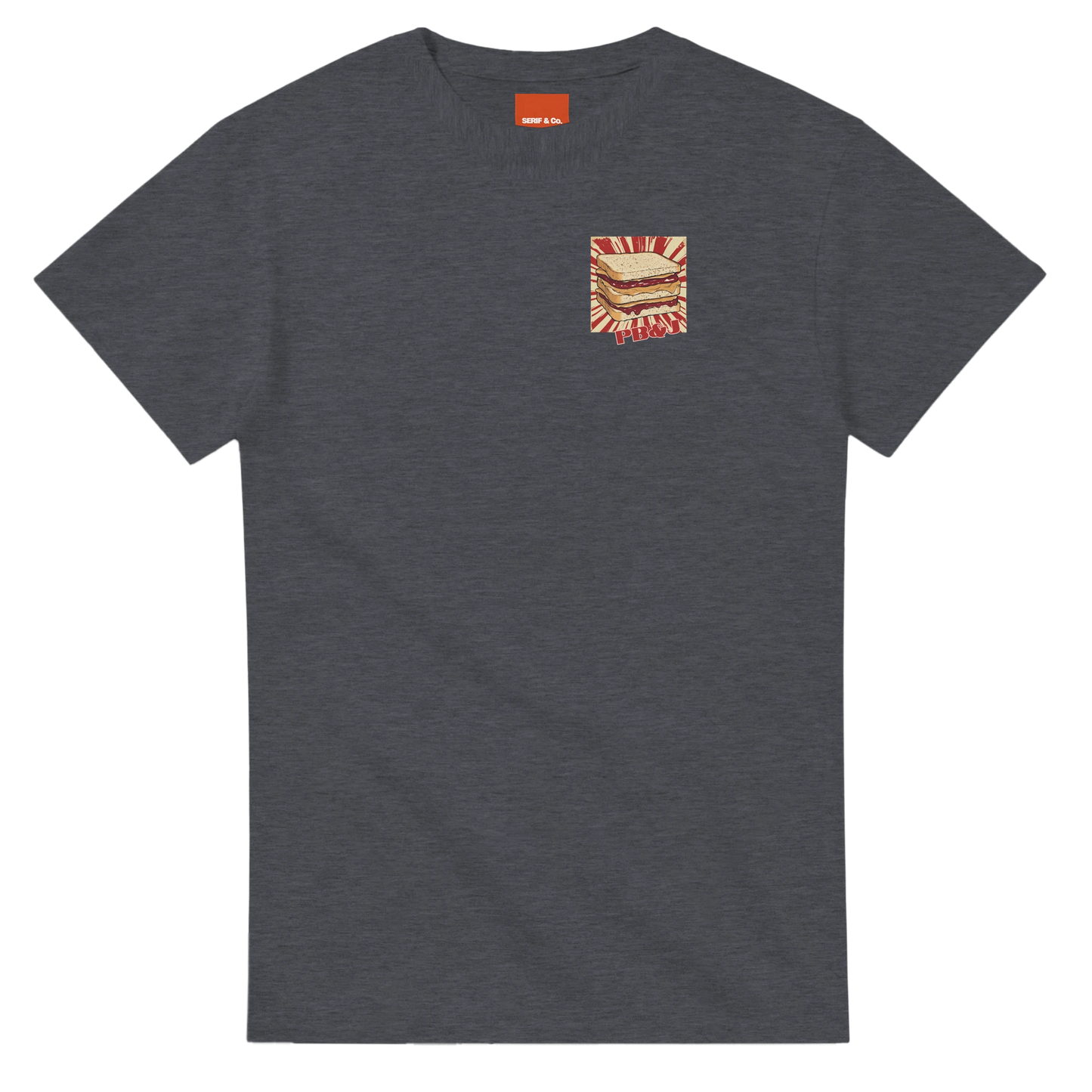 Unisex PB & J hoodie,peanut butter and jelly sweatshirt and t-shirt in blue, red, green, grey, black, brown, white, and beige – Serif & Co foodie retro clothing