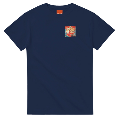 Unisex , retro, Popcorn hoodie, sweatshirt and t-shirt in blue, red, green, grey, black, brown, white, and beige – Serif & Co retro foodie clothing