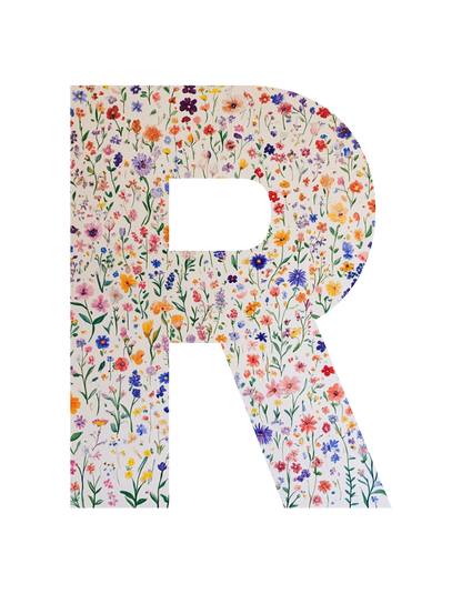 Unisex Wildflower Initials hoodie, personalised, personalise,, sweatshirt and t-shirt in blue, red, green, grey, black, brown, white, and beige – Serif & Co personalised wildflower clothing