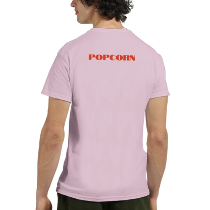 Unisex , retro, Popcorn hoodie, sweatshirt and t-shirt in blue, red, green, grey, black, brown, white, and beige – Serif & Co retro foodie clothing