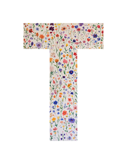 Unisex Wildflower Initials hoodie, personalised, personalise,, sweatshirt and t-shirt in blue, red, green, grey, black, brown, white, and beige – Serif & Co personalised wildflower clothing