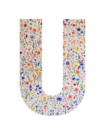 Unisex Wildflower Initials hoodie, personalised, personalise,, sweatshirt and t-shirt in blue, red, green, grey, black, brown, white, and beige – Serif & Co personalised wildflower clothing