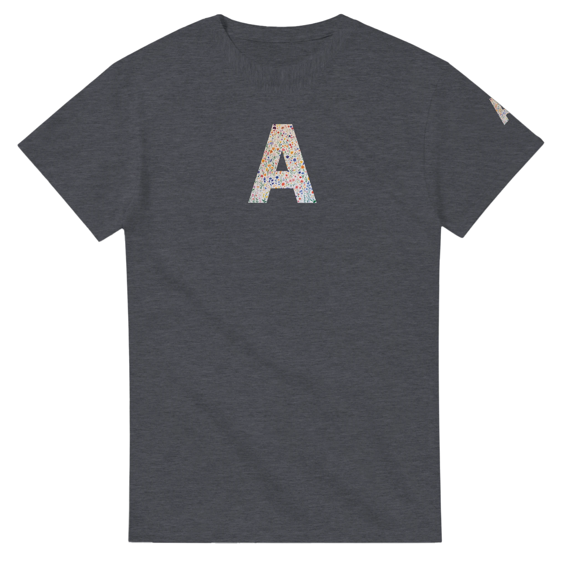 Unisex Wildflower Initials hoodie, personalised, personalise,, sweatshirt and t-shirt in blue, red, green, grey, black, brown, white, and beige – Serif & Co personalised wildflower clothing