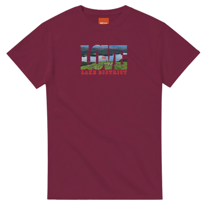 Unisex Love the Lake District hoodie, sweatshirt and t-shirt in blue, red, green, grey, black, brown, white, and beige – Serif & Co Lake District clothing