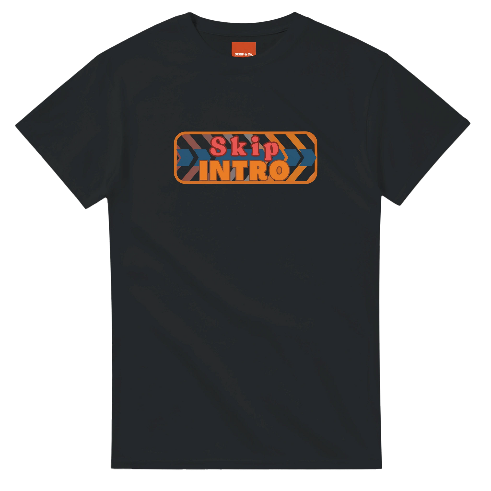 Unisex Skip Intro hoodie, sweatshirt and t-shirt in blue, red, green, grey, black, brown, white, and beige – Serif & Co slogan clothing