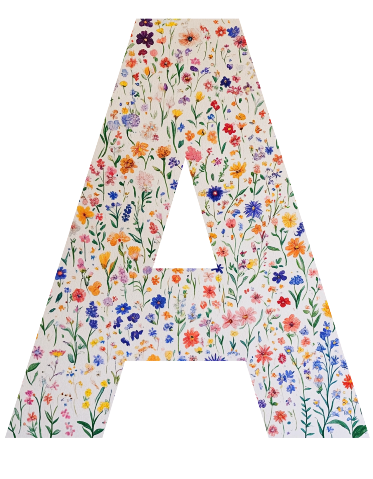 Wildflower Initial 'A' Supersoft Sweatshirt