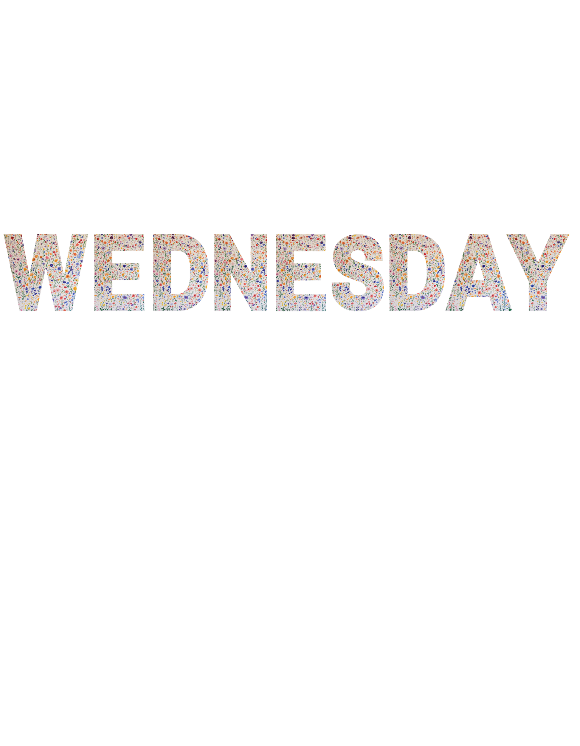 Unisex Wildflower Days of the Week hoodie, sweatshirt and t-shirt, Monday, Tuesday, Wednesday, Thursday, Friday, Saturday, Sundayin blue, red, green, grey, black, brown, white, and beige – Serif & Co wildflower clothing