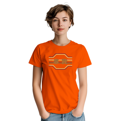 Unisex Retro Monogram hoodie, sweatshirt and t-shirt in blue, red, green, grey, black, brown, white, and beige – Serif & Co personalised retro clothing, 70's Inspired