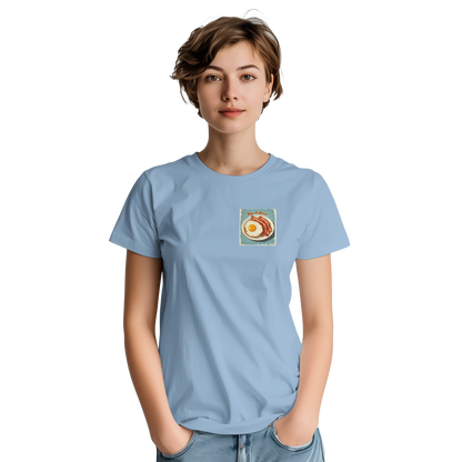 Unisex , retro, vintage,Eggs & Bacon hoodie, sweatshirt and t-shirt in blue, red, green, grey, black, brown, white, and beige – Serif & Co foodie clothing