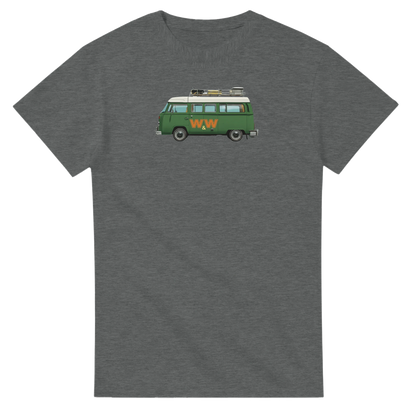 Unisex Couples Vintage Campervan hoodie, sweatshirt and t-shirt in blue, red, green, grey, black, brown, white, and beige – Serif & Co campervan couples clothing