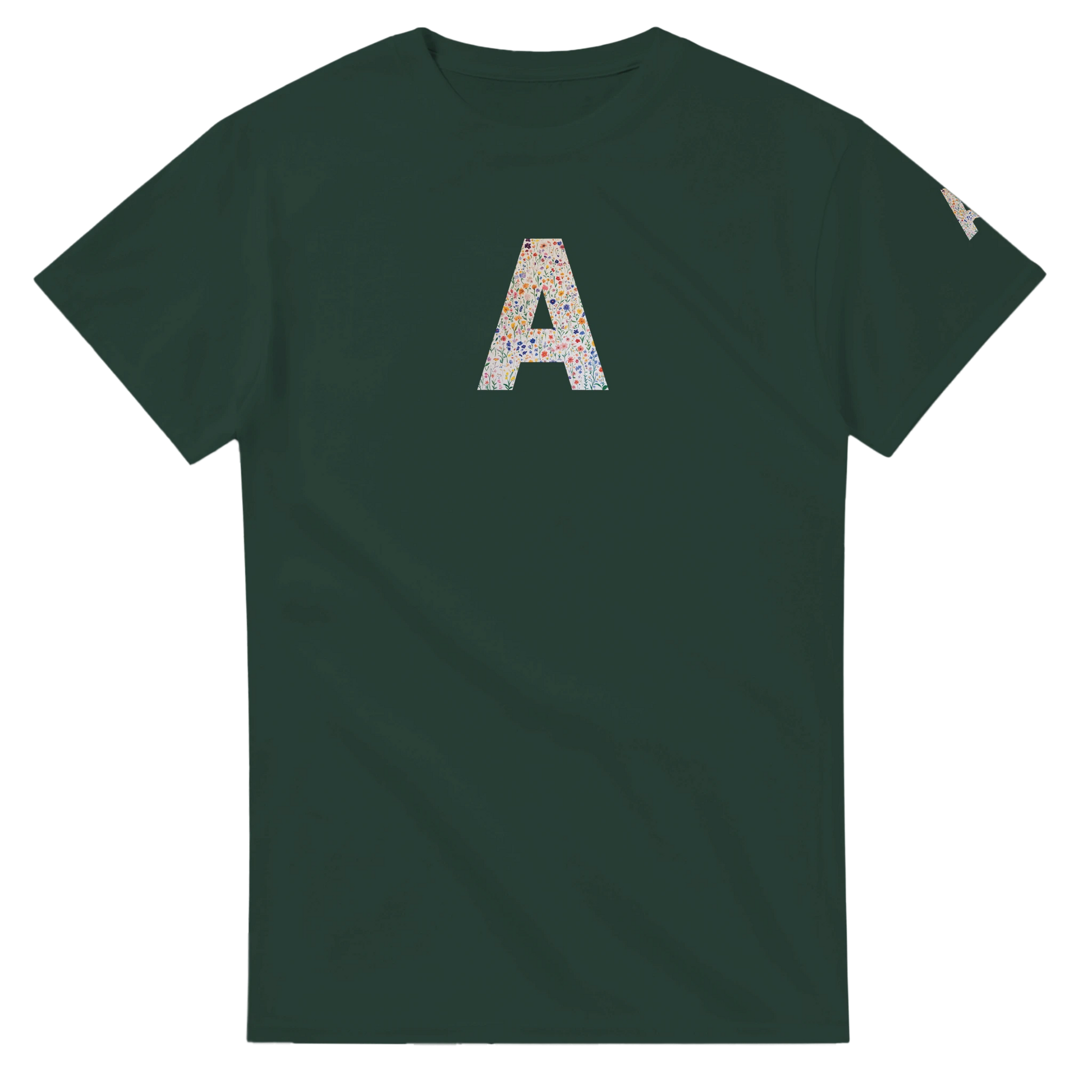 Unisex Wildflower Initials hoodie, personalised, personalise,, sweatshirt and t-shirt in blue, red, green, grey, black, brown, white, and beige – Serif & Co personalised wildflower clothing