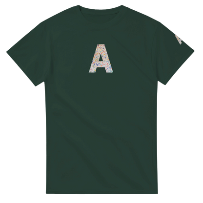 Unisex Wildflower Initials hoodie, personalised, personalise,, sweatshirt and t-shirt in blue, red, green, grey, black, brown, white, and beige – Serif & Co personalised wildflower clothing