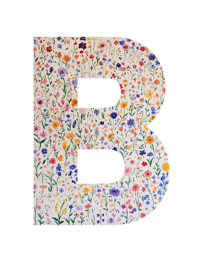 Unisex Wildflower Initials hoodie, personalised, personalise,, sweatshirt and t-shirt in blue, red, green, grey, black, brown, white, and beige – Serif & Co personalised wildflower clothing