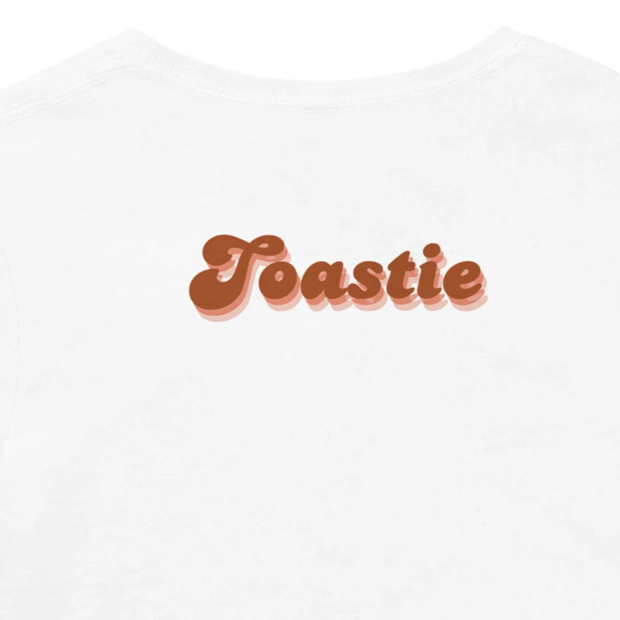 Unisex Toastie hoodie, sweatshirt and t-shirt in blue, red, green, grey, black, brown, white, and beige – Serif & Co foodie comfort clothing