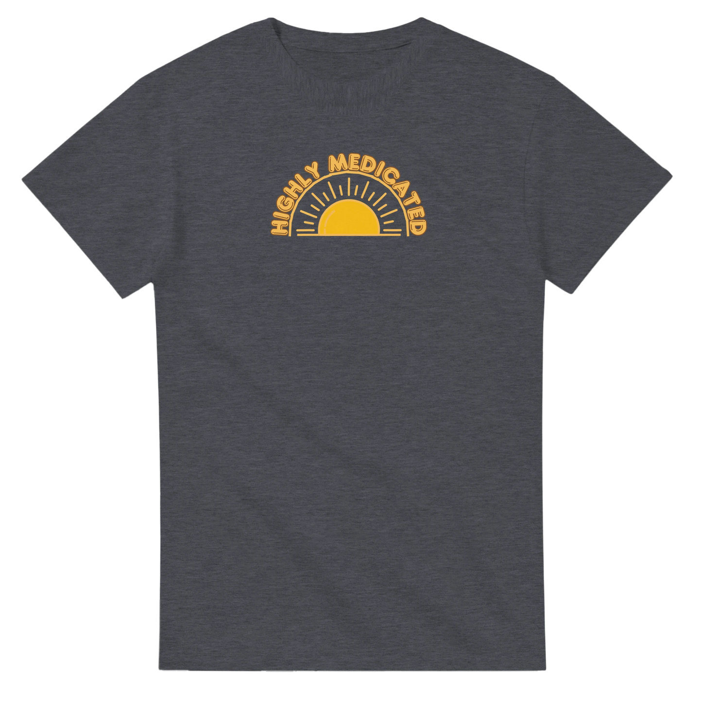 Unisex Highly Medicated hoodie, sweatshirt and t-shirt in blue, red, green, grey, black, brown, white, and beige – Serif & Co slogan clothing