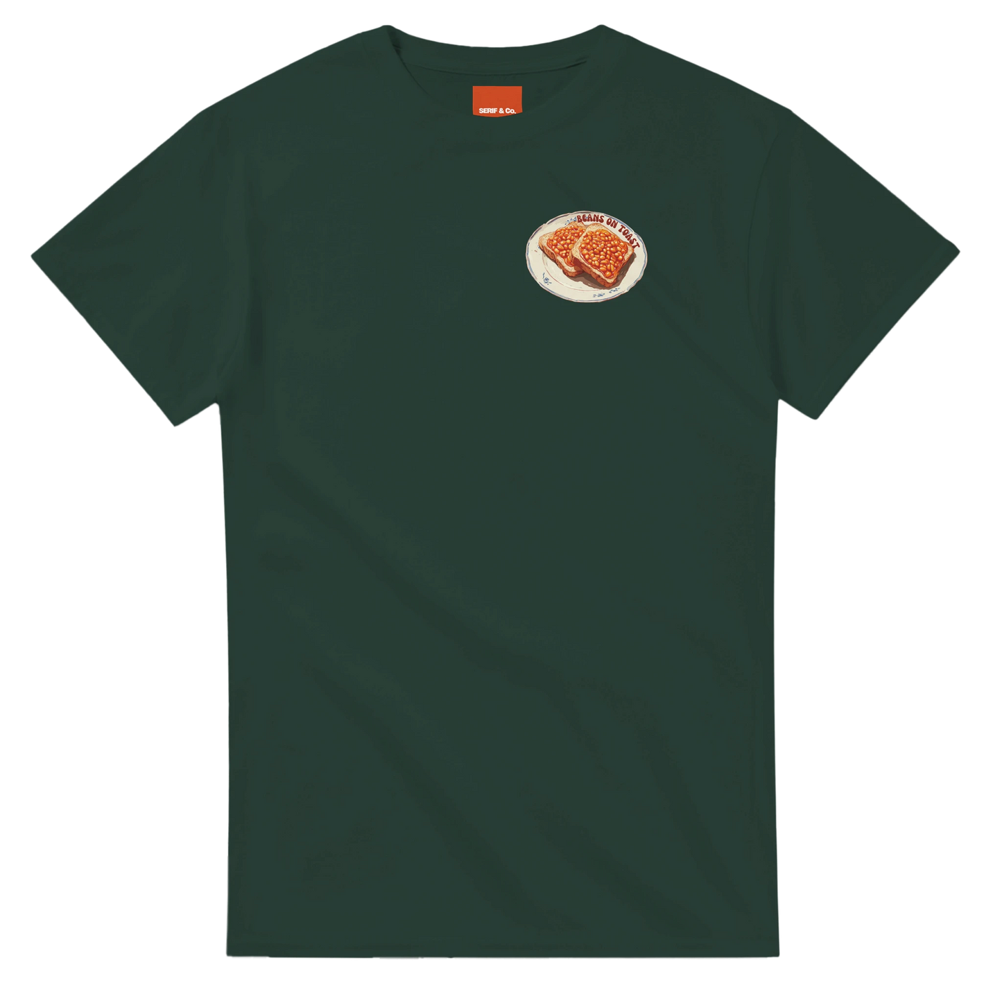 Unisex, retro, vintage style Beans hoodie, sweatshirt and t-shirt in blue, red, green, grey, black, brown, white, and beige – Serif & Co foodie clothing