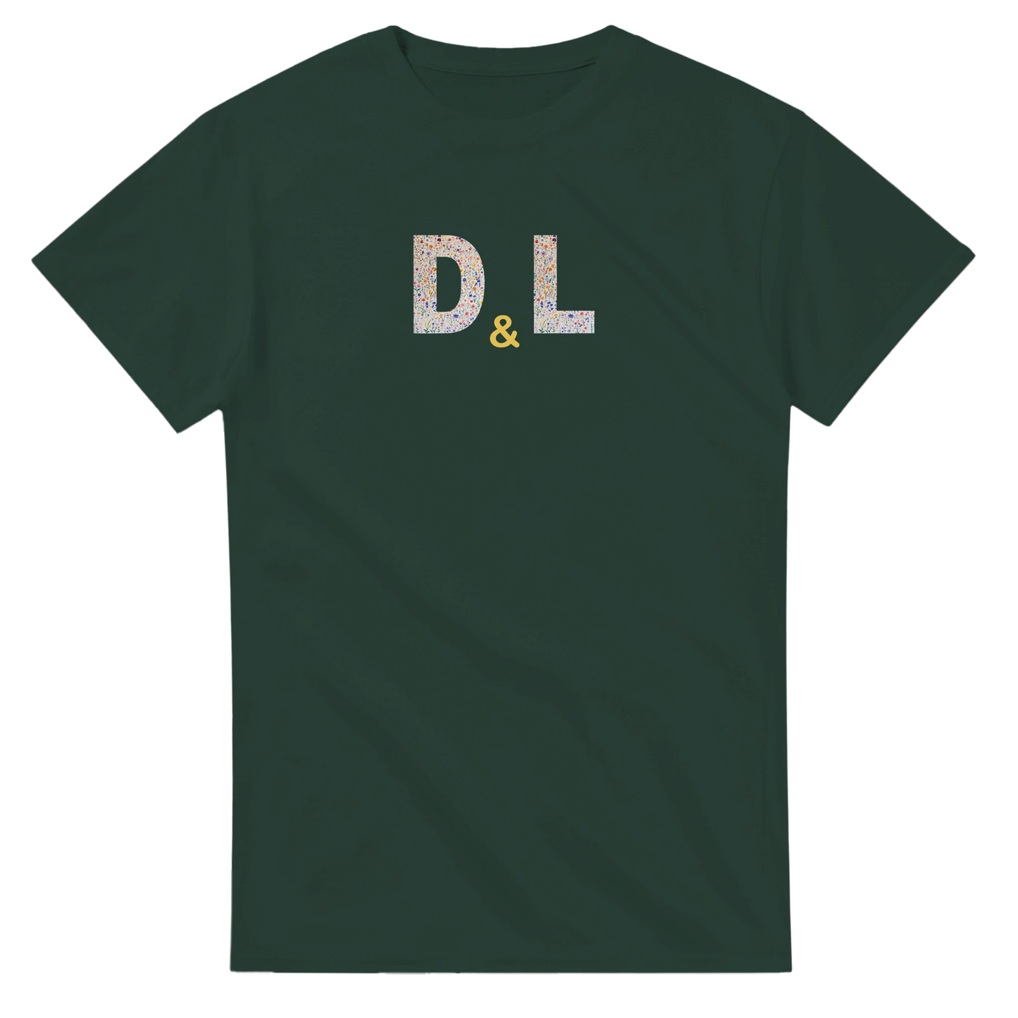 Unisex, personalise, personalised, Couples Wildflower Initials hoodie, sweatshirt and t-shirt in blue, red, green, grey, black, brown, white, and beige – Serif & Co personalised couples clothing