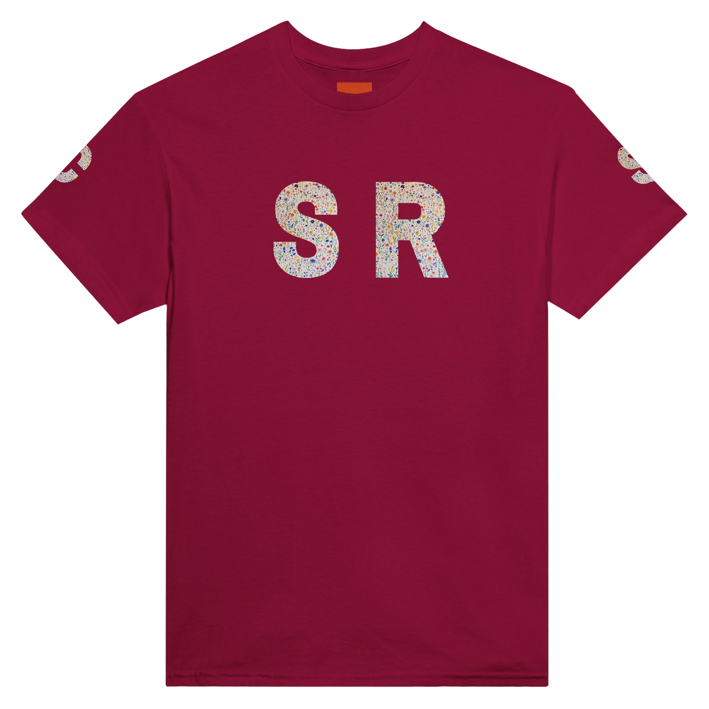 Unisex Wildflower Initials hoodie, personalised, personalise,, sweatshirt and t-shirt in blue, red, green, grey, black, brown, white, and beige – Serif & Co personalised wildflower clothing