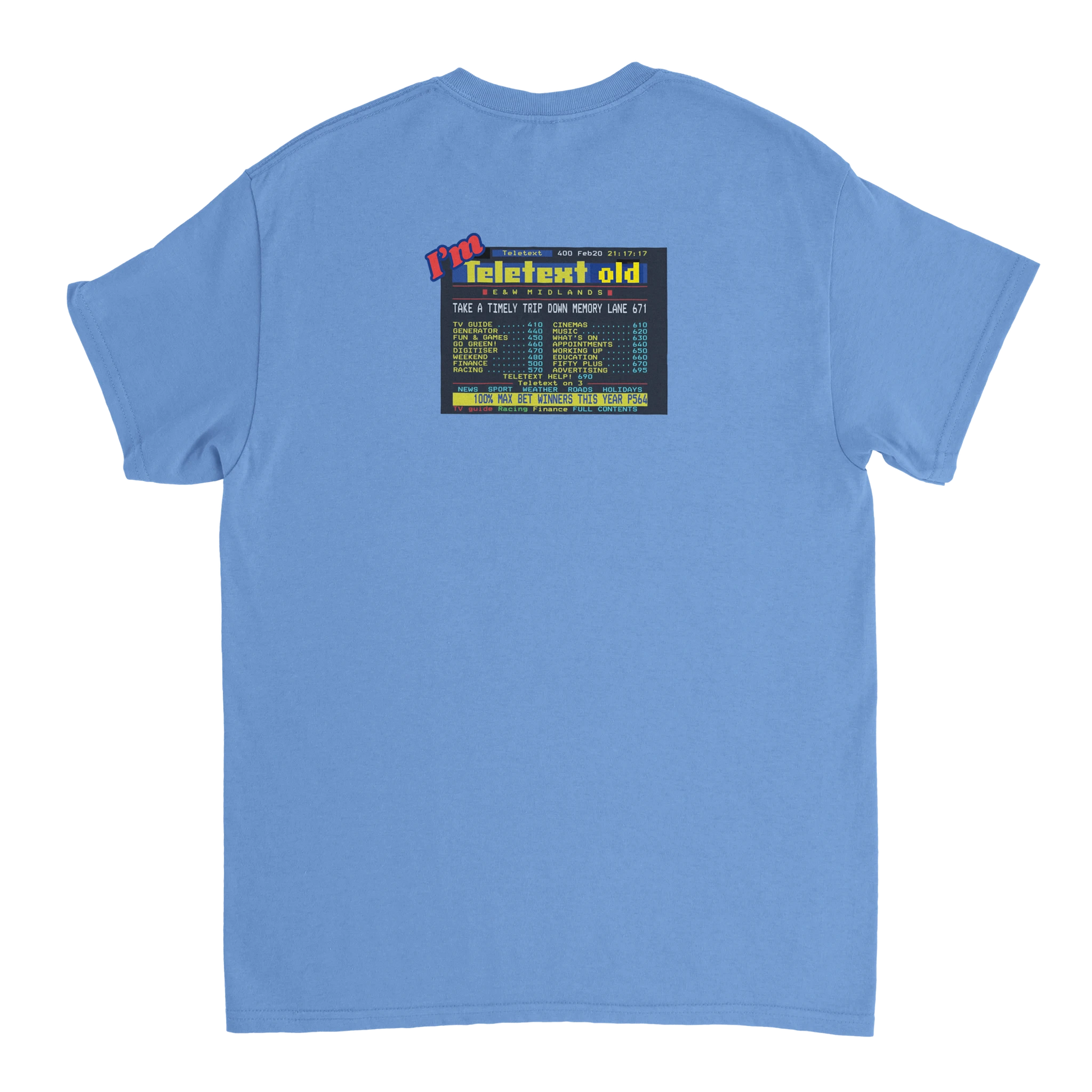 Unisex I;m Teletext Old hoodie, sweatshirt and t-shirt in blue, red, green, grey, black, brown, white, and beige – Serif & Co retro nostalgia clothing