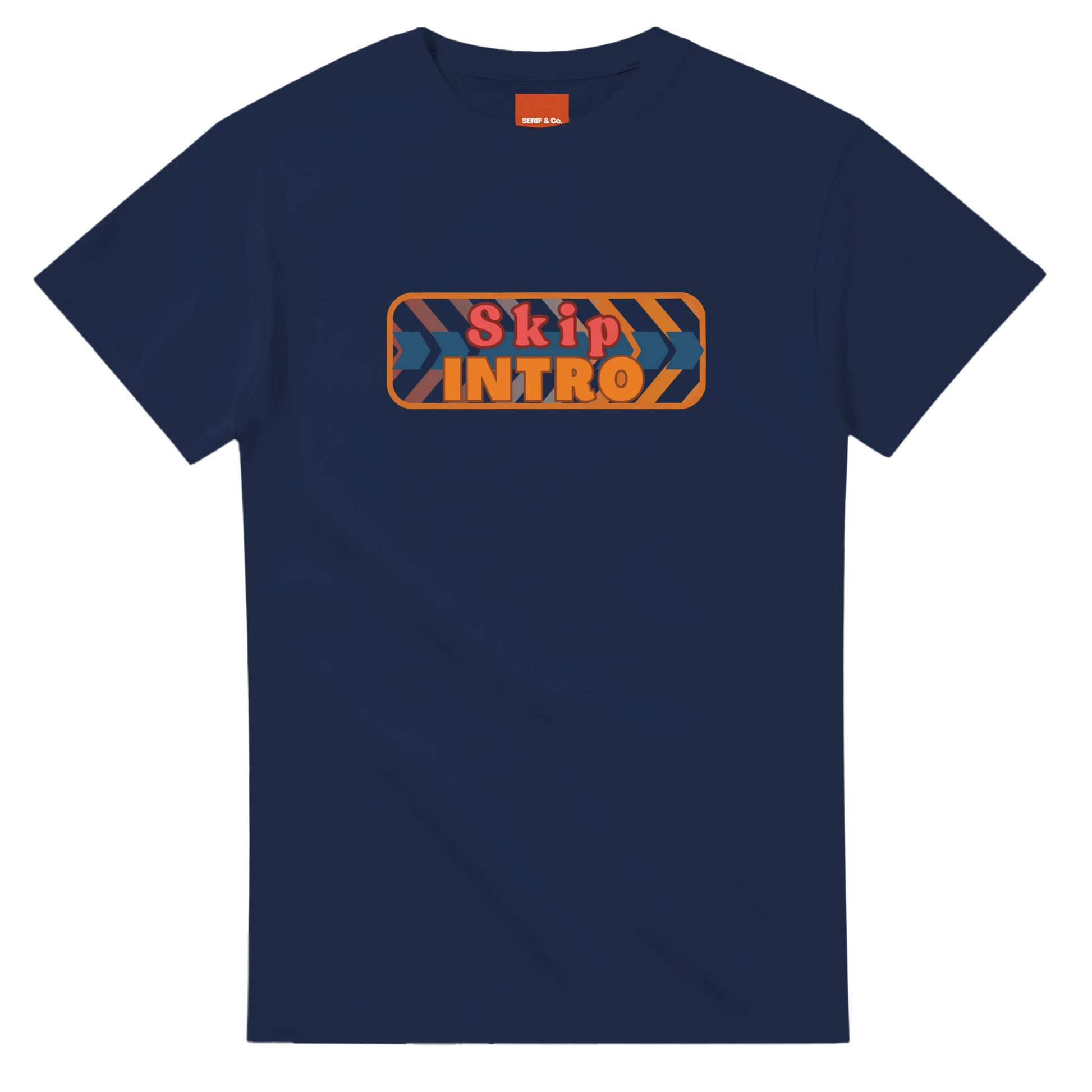 Unisex Skip Intro hoodie, sweatshirt and t-shirt in blue, red, green, grey, black, brown, white, and beige – Serif & Co slogan clothing