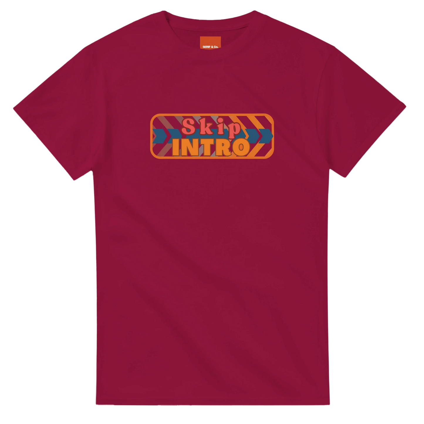 Unisex Skip Intro hoodie, sweatshirt and t-shirt in blue, red, green, grey, black, brown, white, and beige – Serif & Co slogan clothing