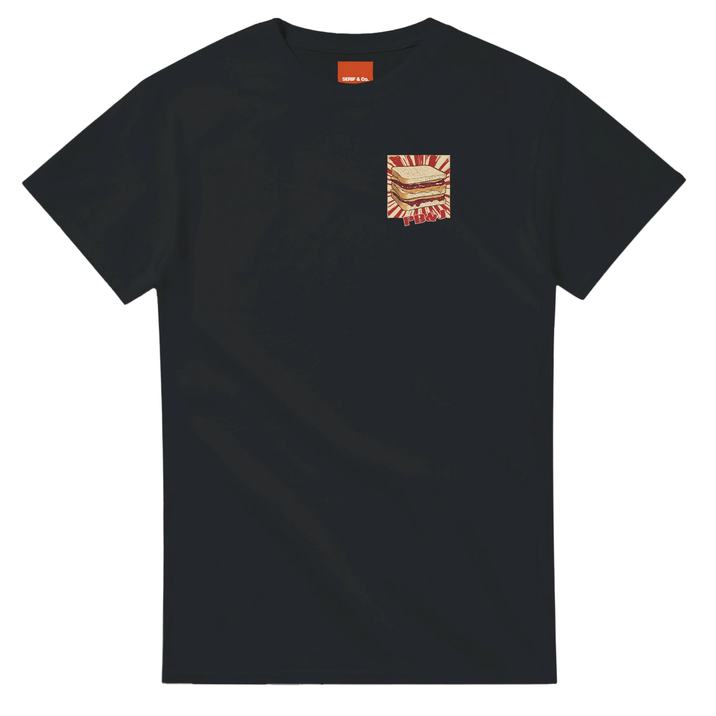 Unisex PB & J hoodie,peanut butter and jelly sweatshirt and t-shirt in blue, red, green, grey, black, brown, white, and beige – Serif & Co foodie retro clothing