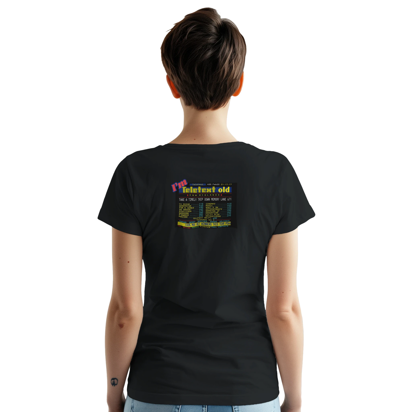 Unisex I;m Teletext Old hoodie, sweatshirt and t-shirt in blue, red, green, grey, black, brown, white, and beige – Serif & Co retro nostalgia clothing