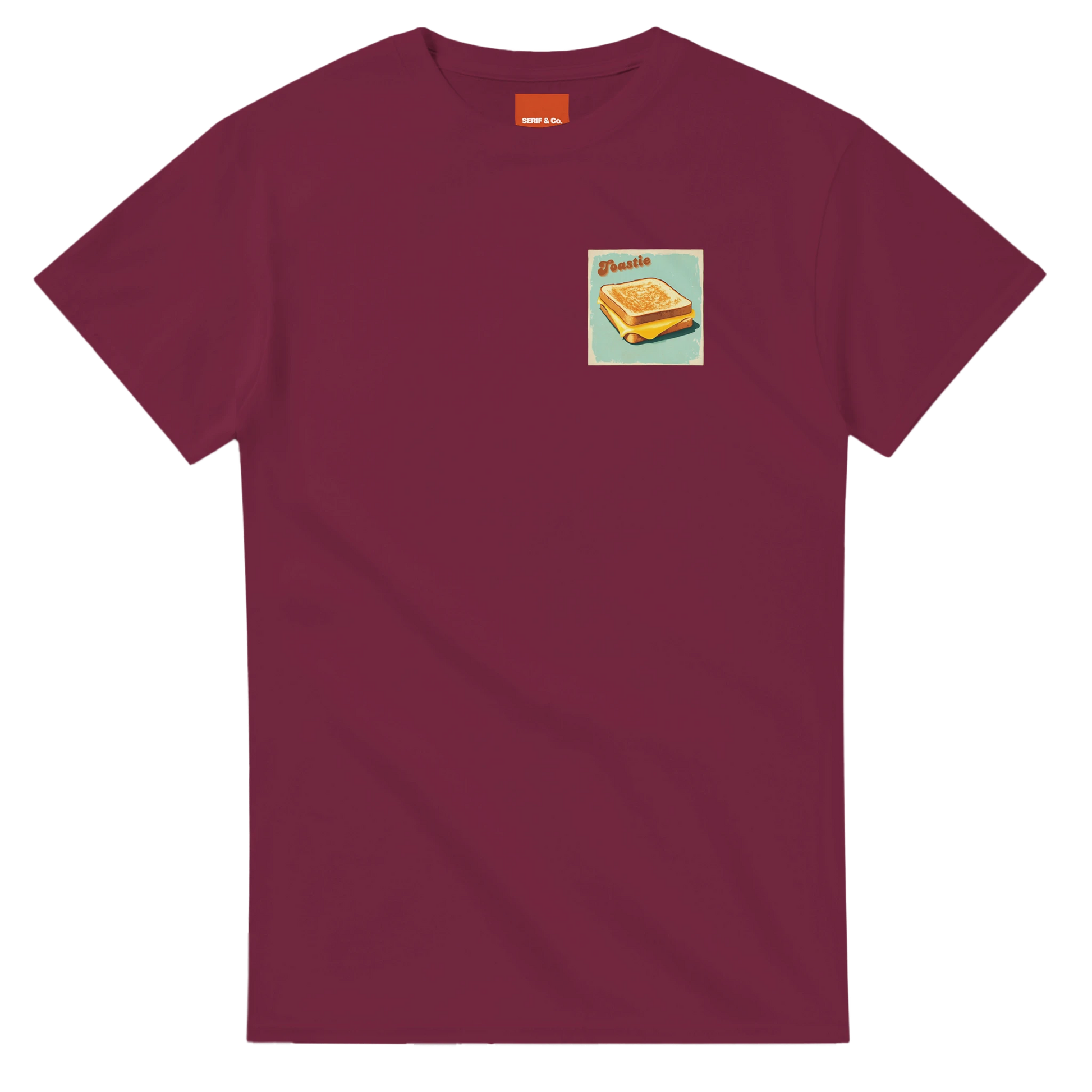 Unisex Toastie hoodie, sweatshirt and t-shirt in blue, red, green, grey, black, brown, white, and beige – Serif & Co foodie comfort clothing