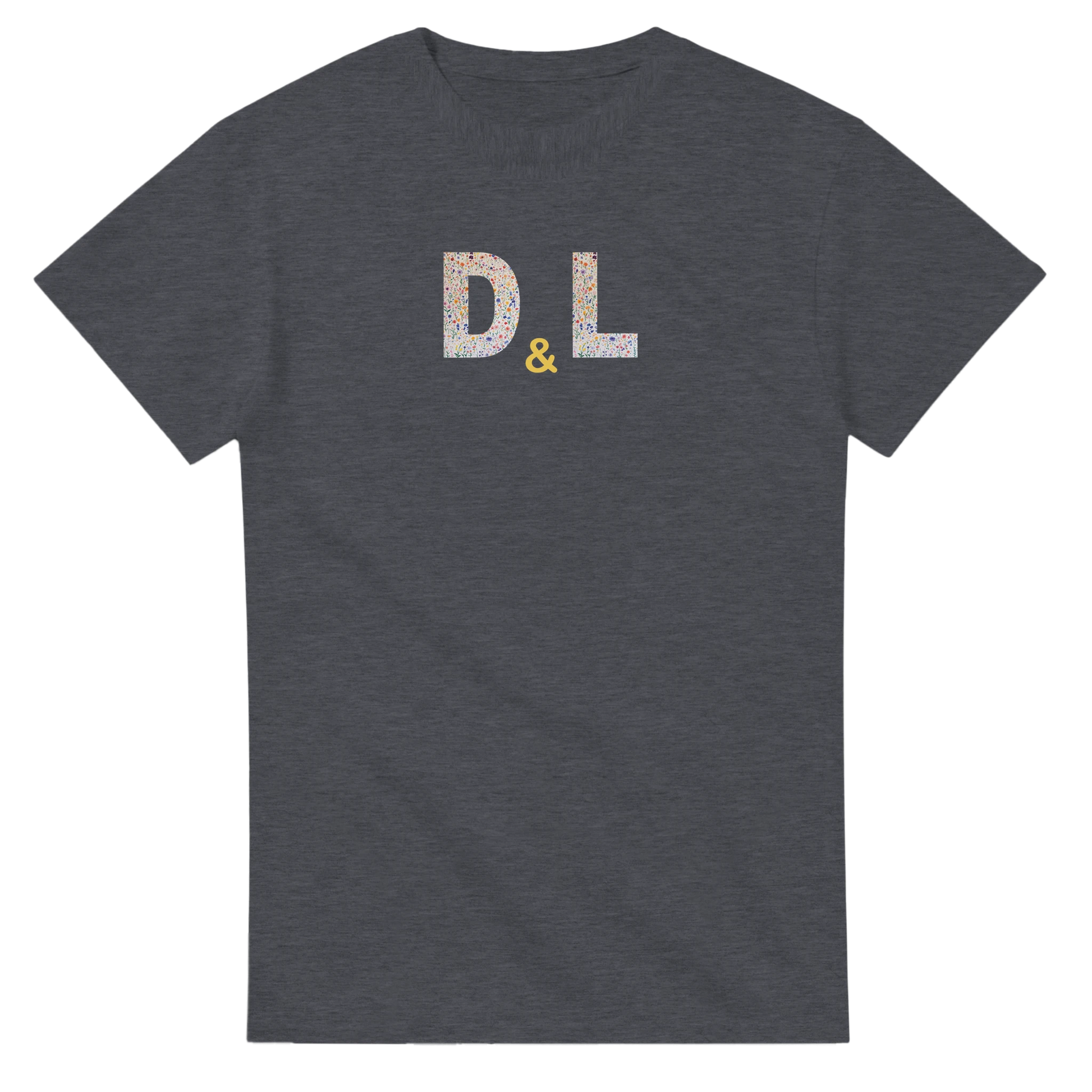 Unisex, personalise, personalised, Couples Wildflower Initials hoodie, sweatshirt and t-shirt in blue, red, green, grey, black, brown, white, and beige – Serif & Co personalised couples clothing