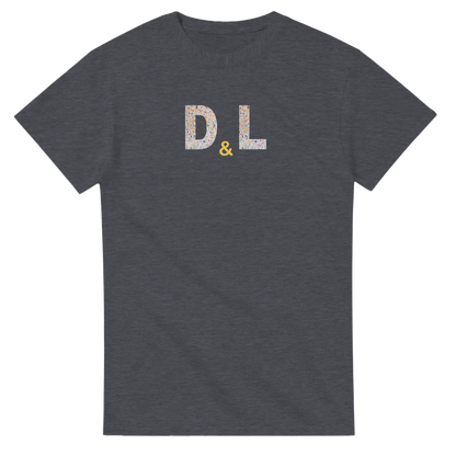 Unisex, personalise, personalised, Couples Wildflower Initials hoodie, sweatshirt and t-shirt in blue, red, green, grey, black, brown, white, and beige – Serif & Co personalised couples clothing