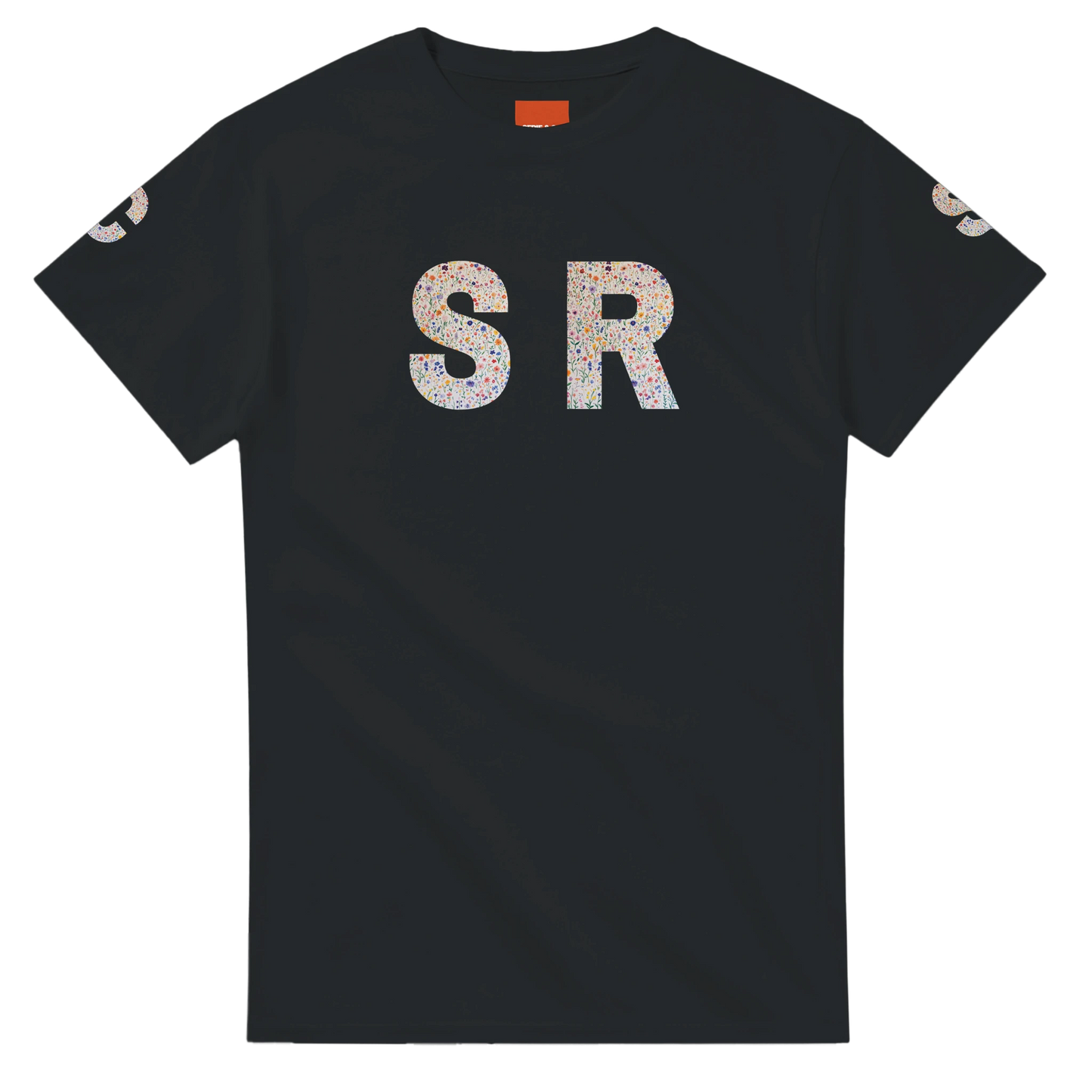 Unisex Wildflower Initials hoodie, personalised, personalise,, sweatshirt and t-shirt in blue, red, green, grey, black, brown, white, and beige – Serif & Co personalised wildflower clothing