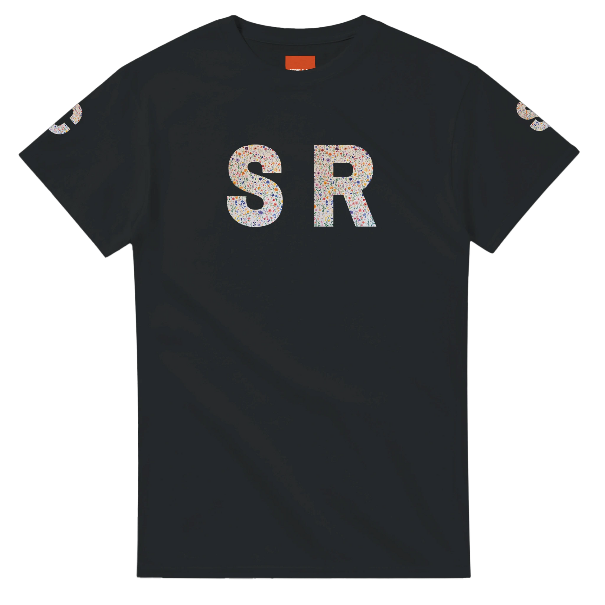 Unisex Wildflower Initials hoodie, personalised, personalise,, sweatshirt and t-shirt in blue, red, green, grey, black, brown, white, and beige – Serif & Co personalised wildflower clothing