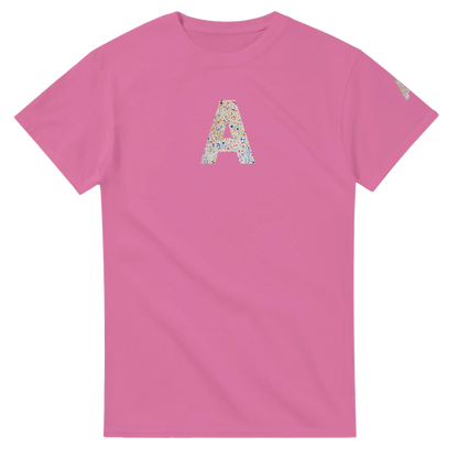 Unisex Wildflower Initials hoodie, personalised, personalise,, sweatshirt and t-shirt in blue, red, green, grey, black, brown, white, and beige – Serif & Co personalised wildflower clothing