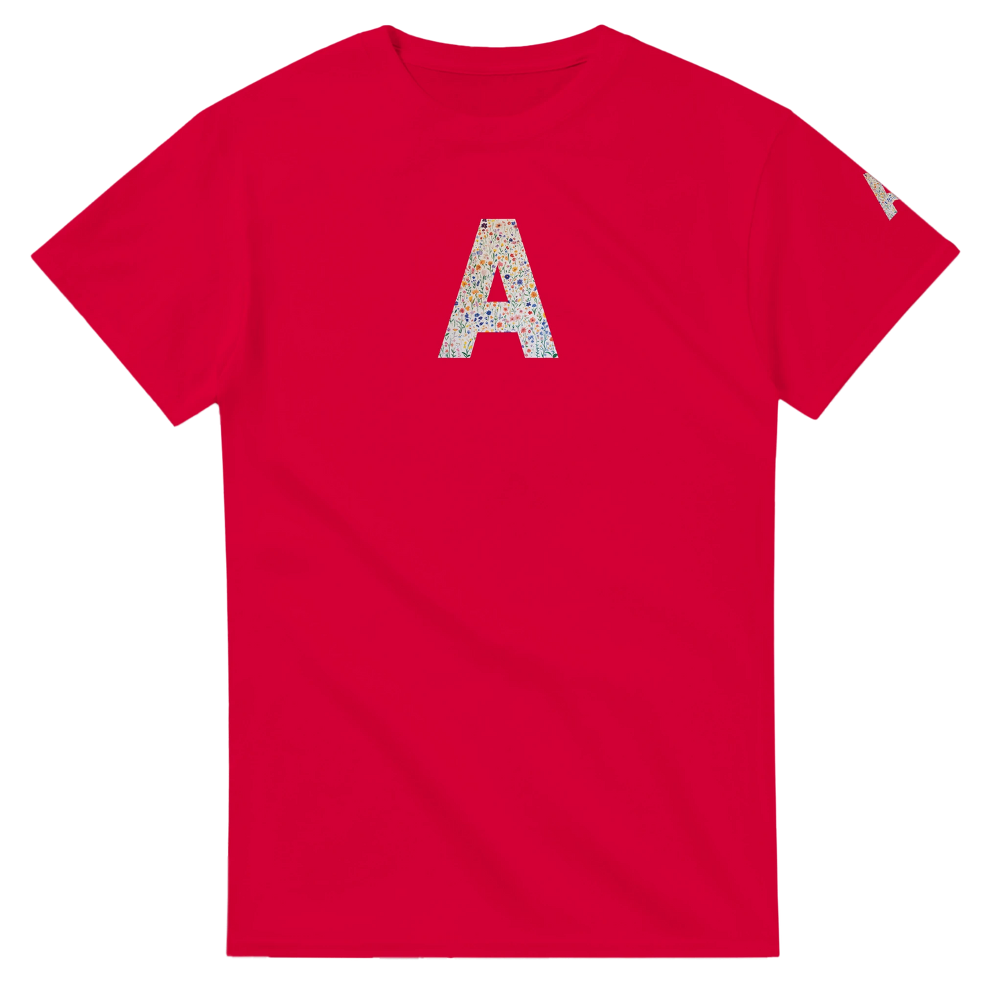 Unisex Wildflower Initials hoodie, personalised, personalise,, sweatshirt and t-shirt in blue, red, green, grey, black, brown, white, and beige – Serif & Co personalised wildflower clothing