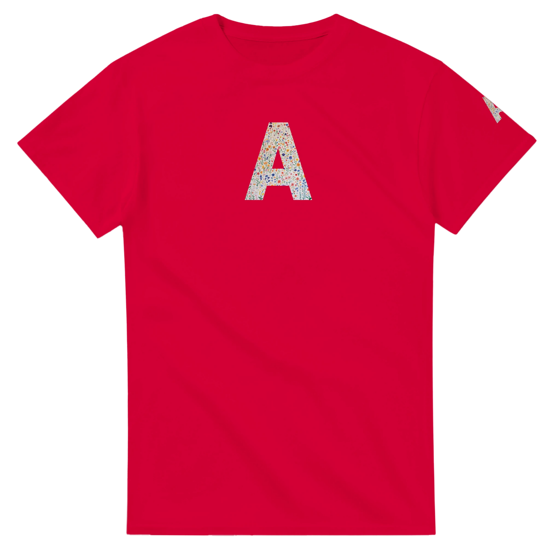 Unisex Wildflower Initials hoodie, personalised, personalise,, sweatshirt and t-shirt in blue, red, green, grey, black, brown, white, and beige – Serif & Co personalised wildflower clothing